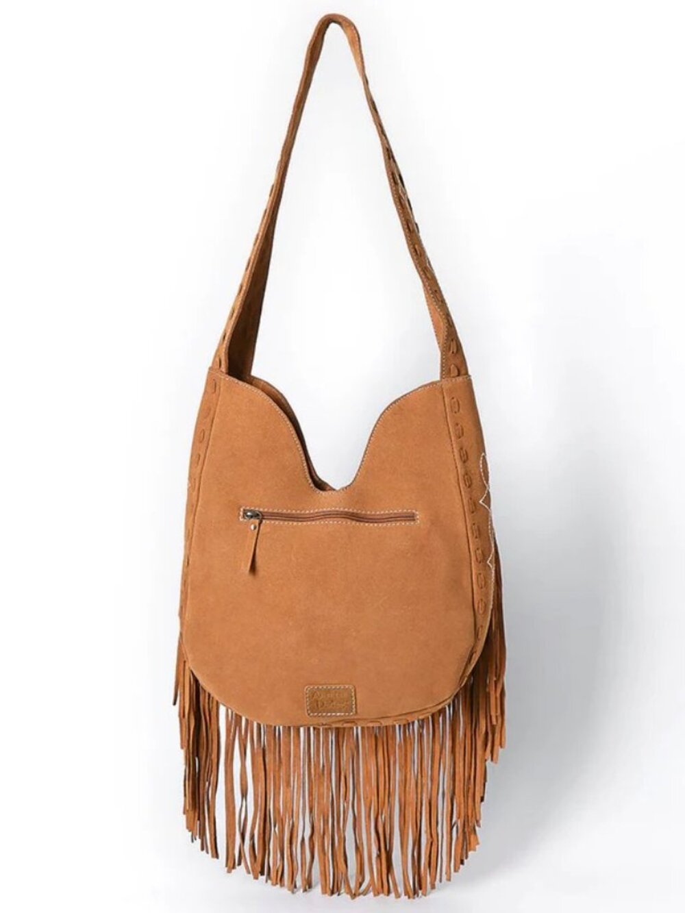 American Darling Southwest Fringe Suede Hobo Bag - Picture 3 of 4